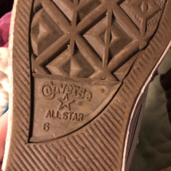 Converse White High Tops with Logo Patch - Picture 9 of 12